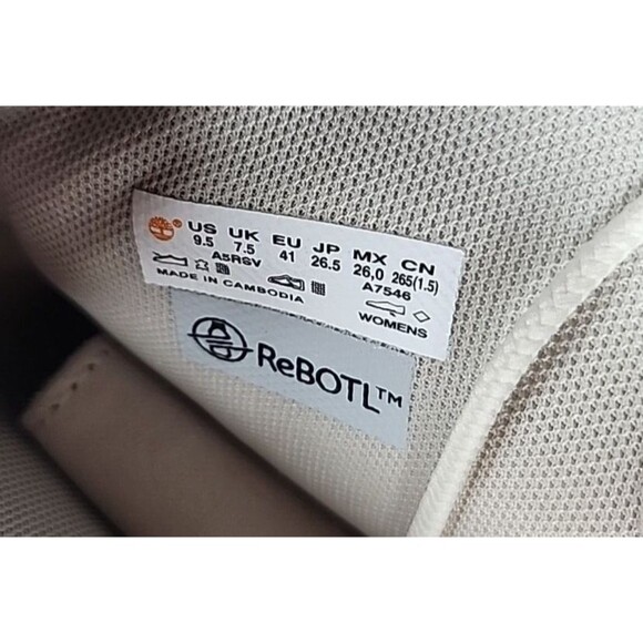 Timberland SKY 6 Inch Lace Up Platform Boots White Nubuck Size 9.5 Leather - Picture 10 of 11